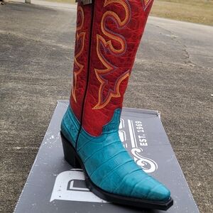 Dingo Red and Blue Cowboy Boots